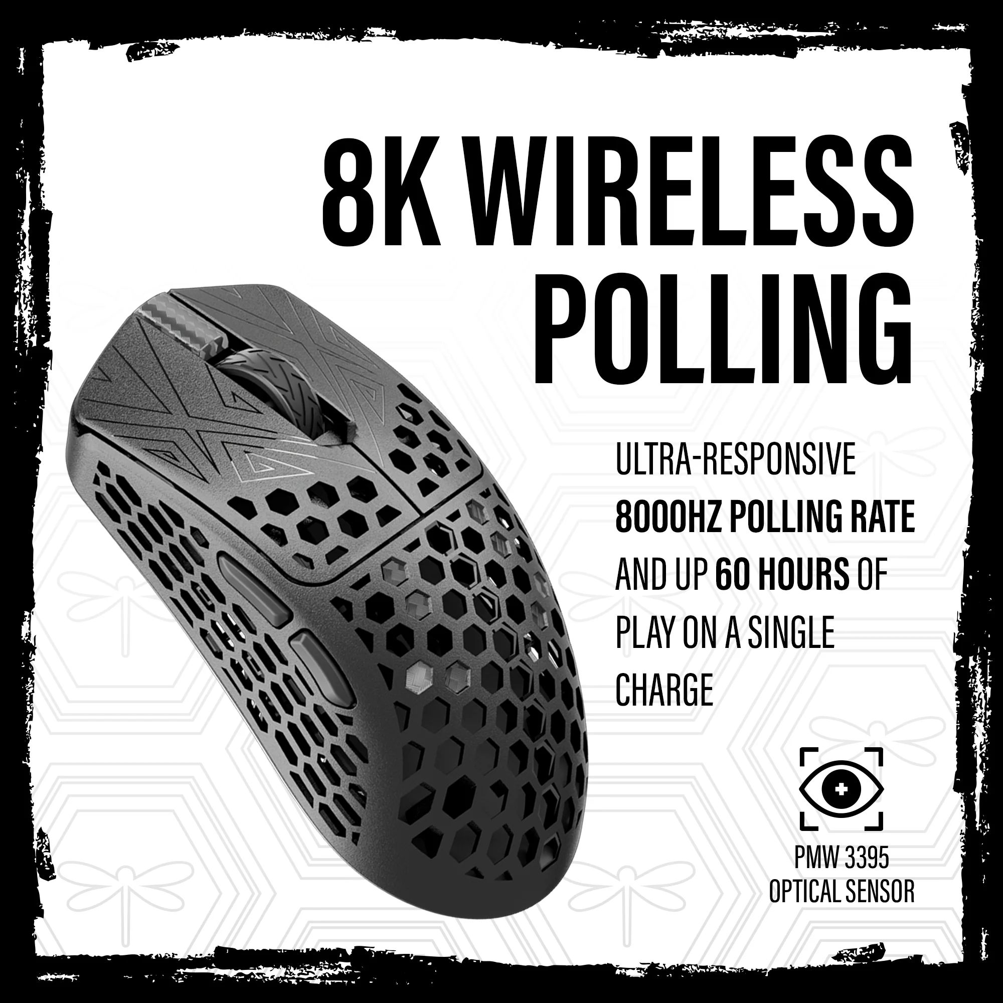 TENKO®  - AKITSU SMALL 38g Carbon Fiber 8K Wireless Gaming Mouse - Image 6