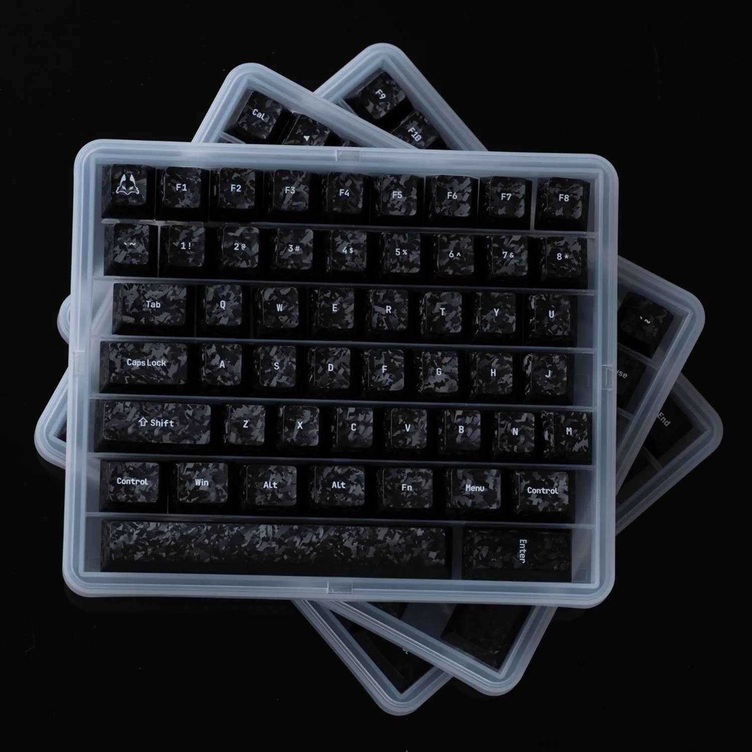 Carbon Fiber Textured Keycap Set - 156 Keys - Image 6