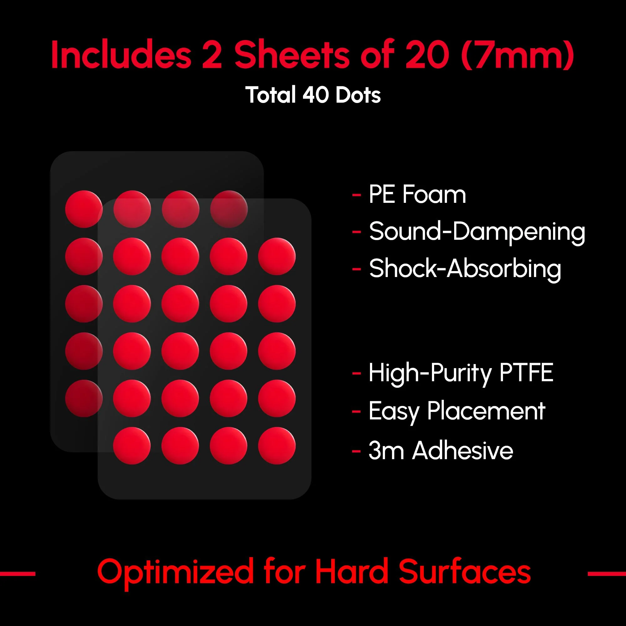Arbiter Studio x ESPTIGER Bloody Red - Universal DIY Dot Mouse Skates - Image 3