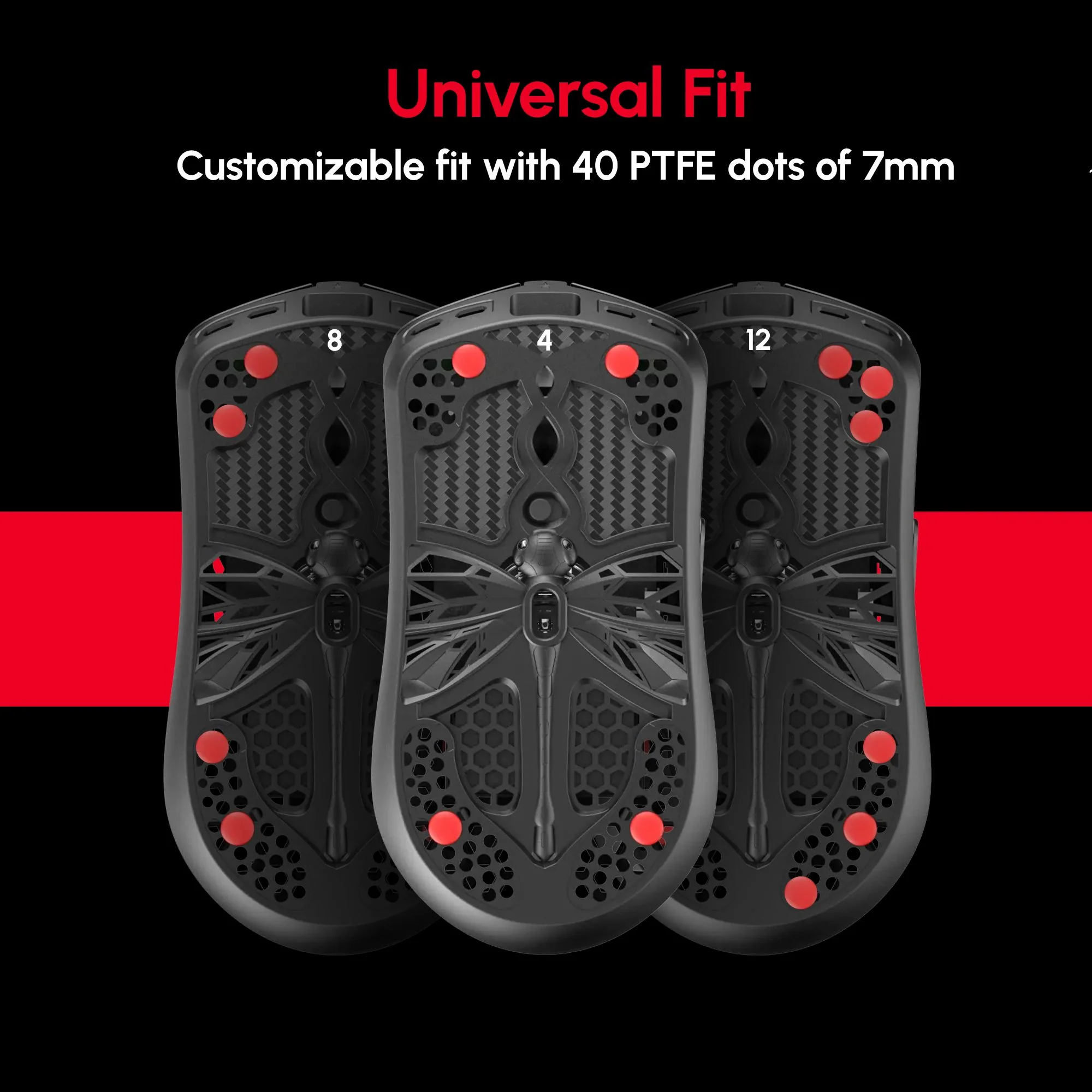 Arbiter Studio x ESPTIGER Bloody Red - Universal DIY Dot Mouse Skates - Image 5